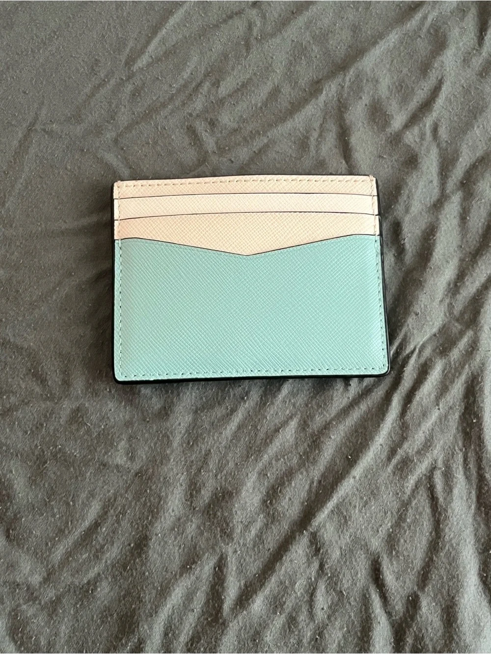 kate spade Two-Tone Mint and Pale Pink Card Holder
